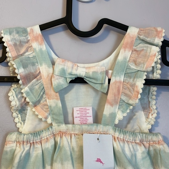Tommy Bahama Pastel Romper Onesie Overall Tie Dye size 12 months - Picture 8 of 12